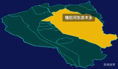 threejs呼伦贝尔市鄂温克族自治旗geoJson地图3d地图指定区域闪烁
